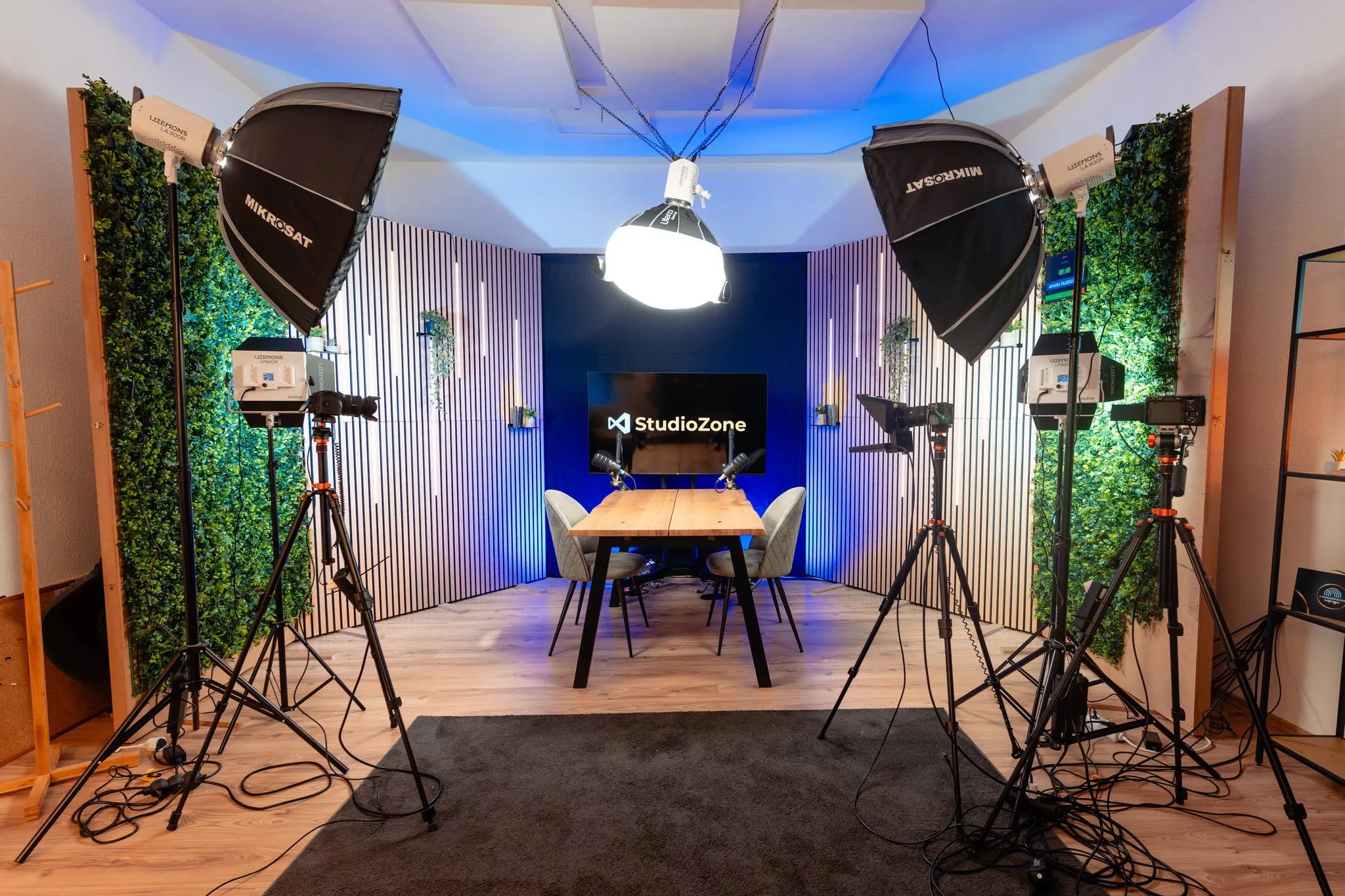 Zone studio: multi-camera podcast studio in Budapest