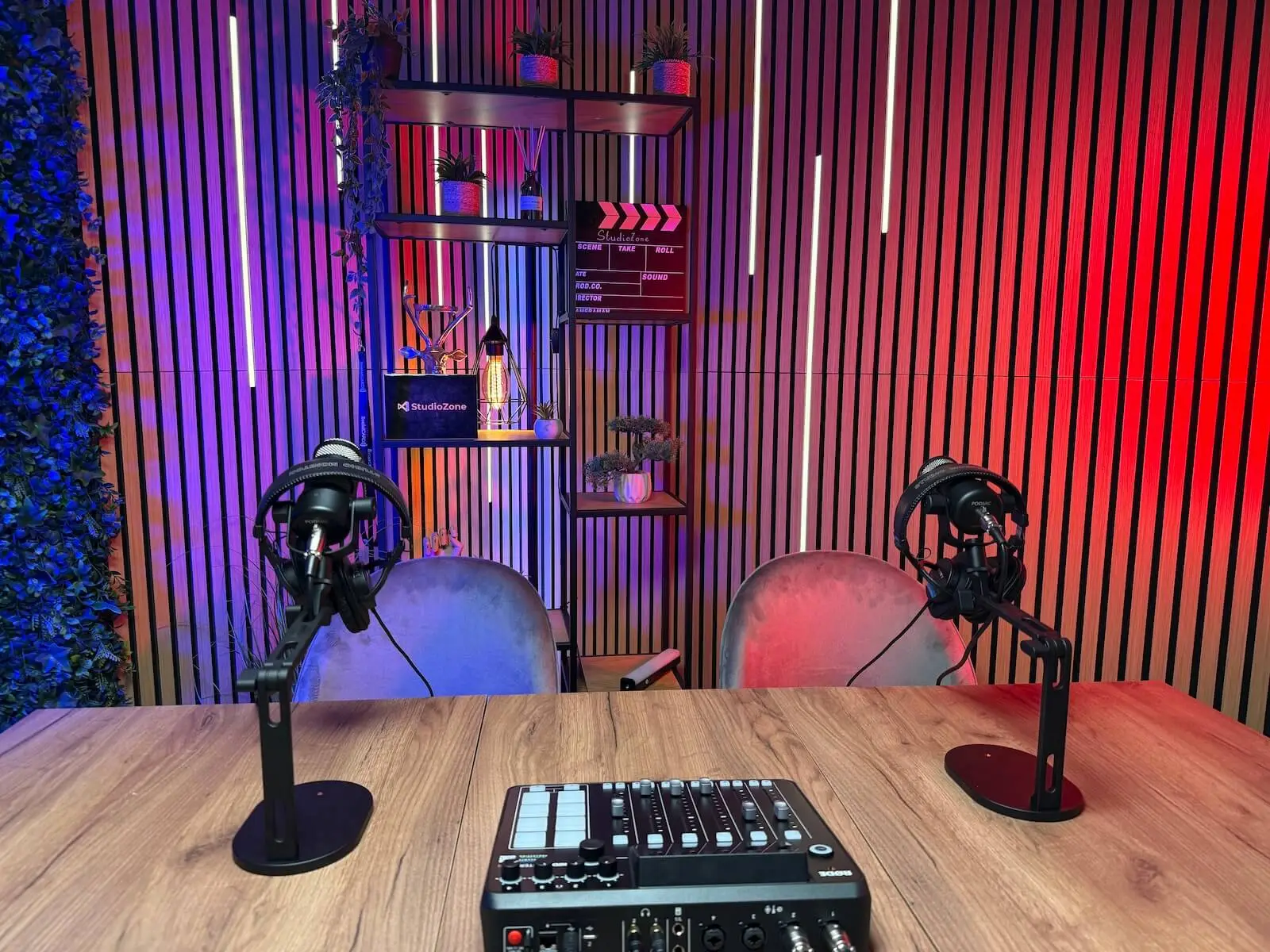 Professional podcast studio